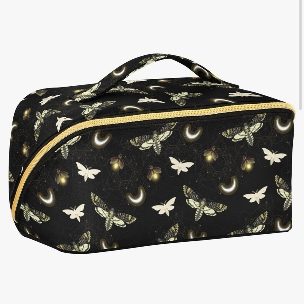 Death moth cosmetic bag